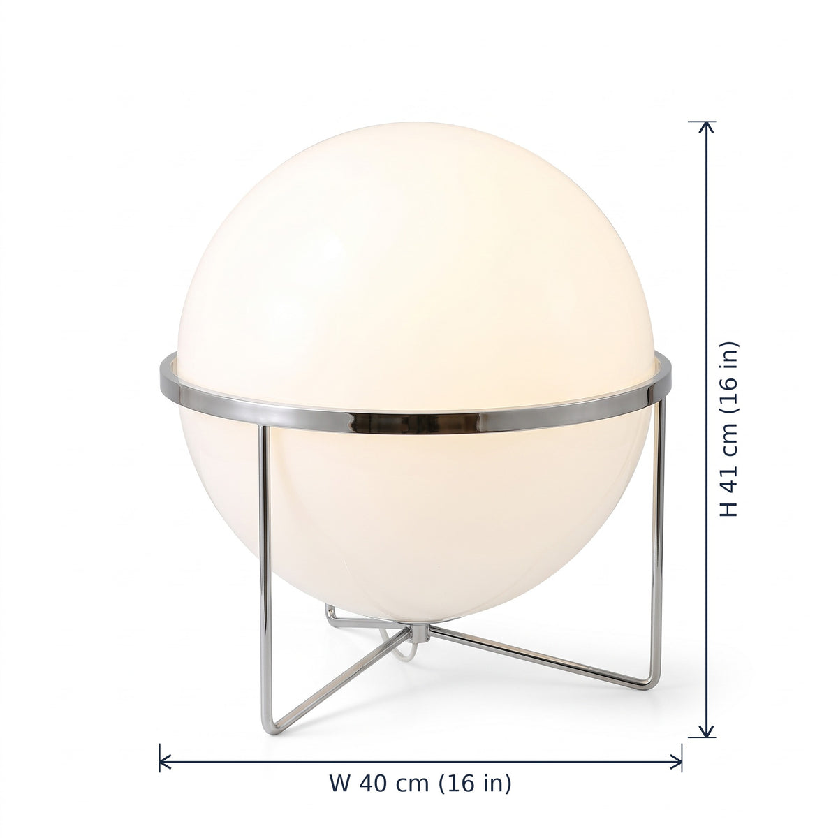 Camden globe floor lamp dimensions in cm and inches