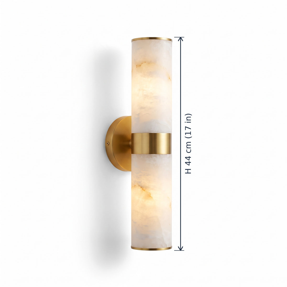 Holland up and down wall light dimensions in cm and inches